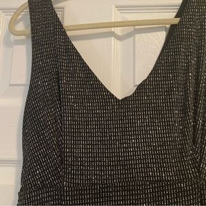 One of a kind Harold Clarke black/silver gown. Size 14/16.